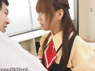 Jap teen milks her teachers and classmates hard dicks