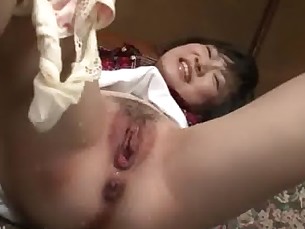 Juicy Aoba has her pussy toyed until she squirts her succulant juices