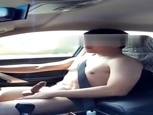 Chinese guy jerking on the way (2)