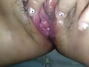 Playing with my pussy it's very wet
