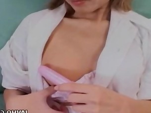 Busty Asian Yuu Katagiri toy fucking