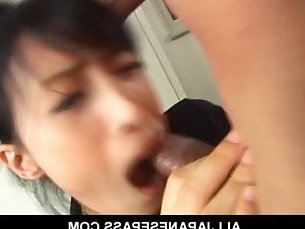 Oriental punk teen tears up during a face fuck