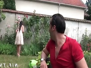 Asian french emo girl gets ass fucked outdoor