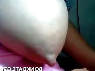 Pregnant asian babe with big lactating boobs