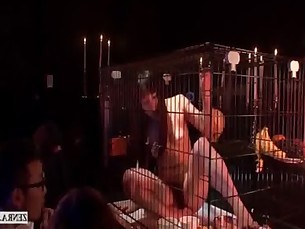 Subtitled HD CMNF Japanese woman in cage witchcraft