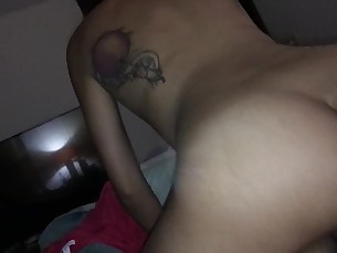 The best Amateur Tattooed Asian Milf Creampie you'll ever see!